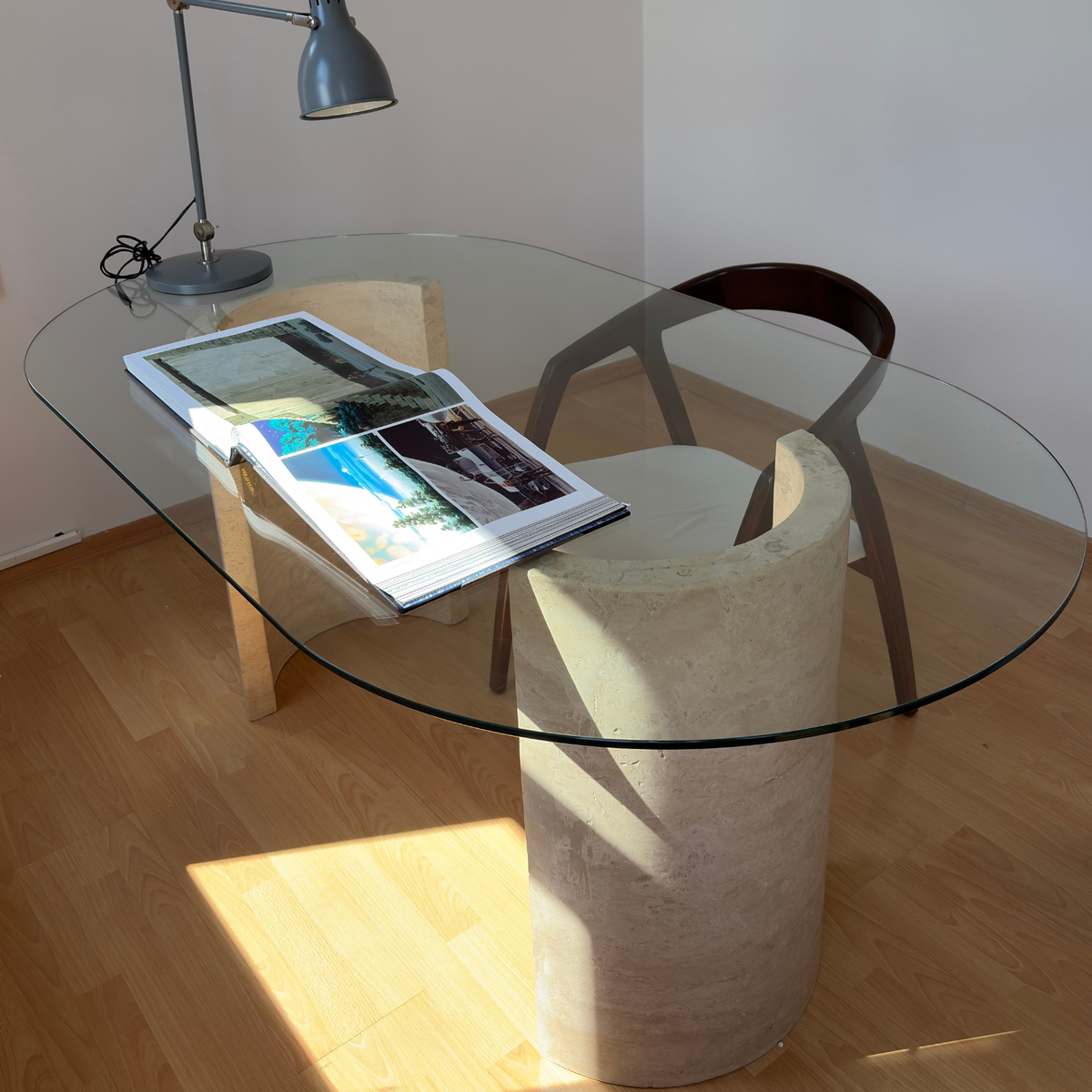Travertine C Table