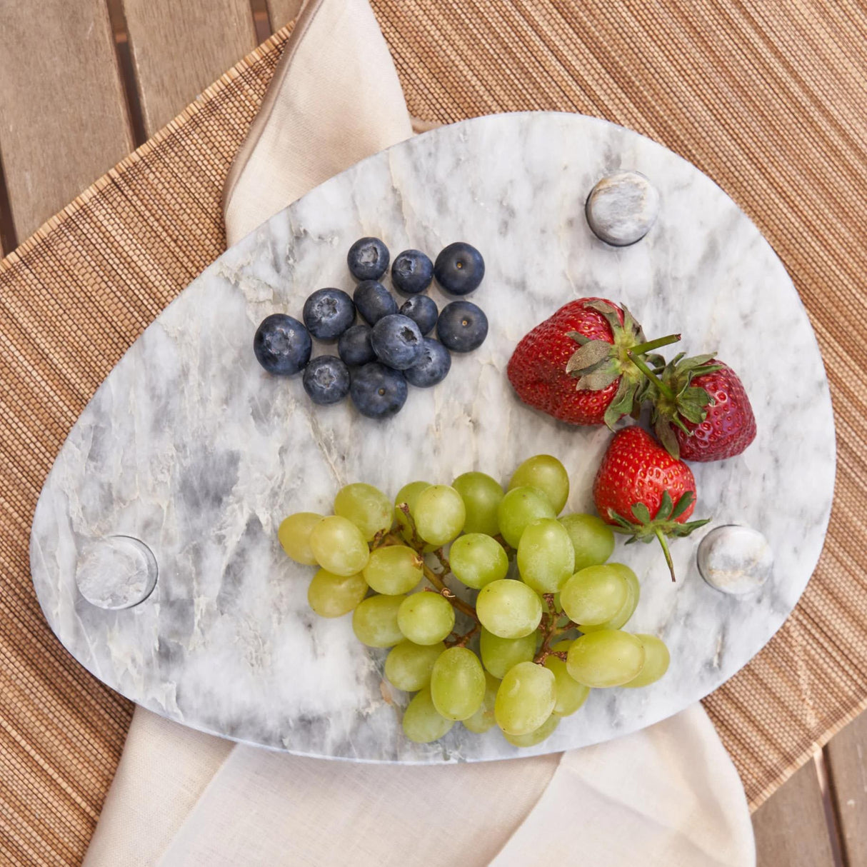Aura Arizona Slab Marble Serving Platter