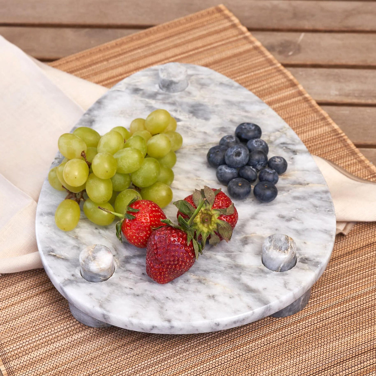 Aura Arizona Slab Marble Serving Platter