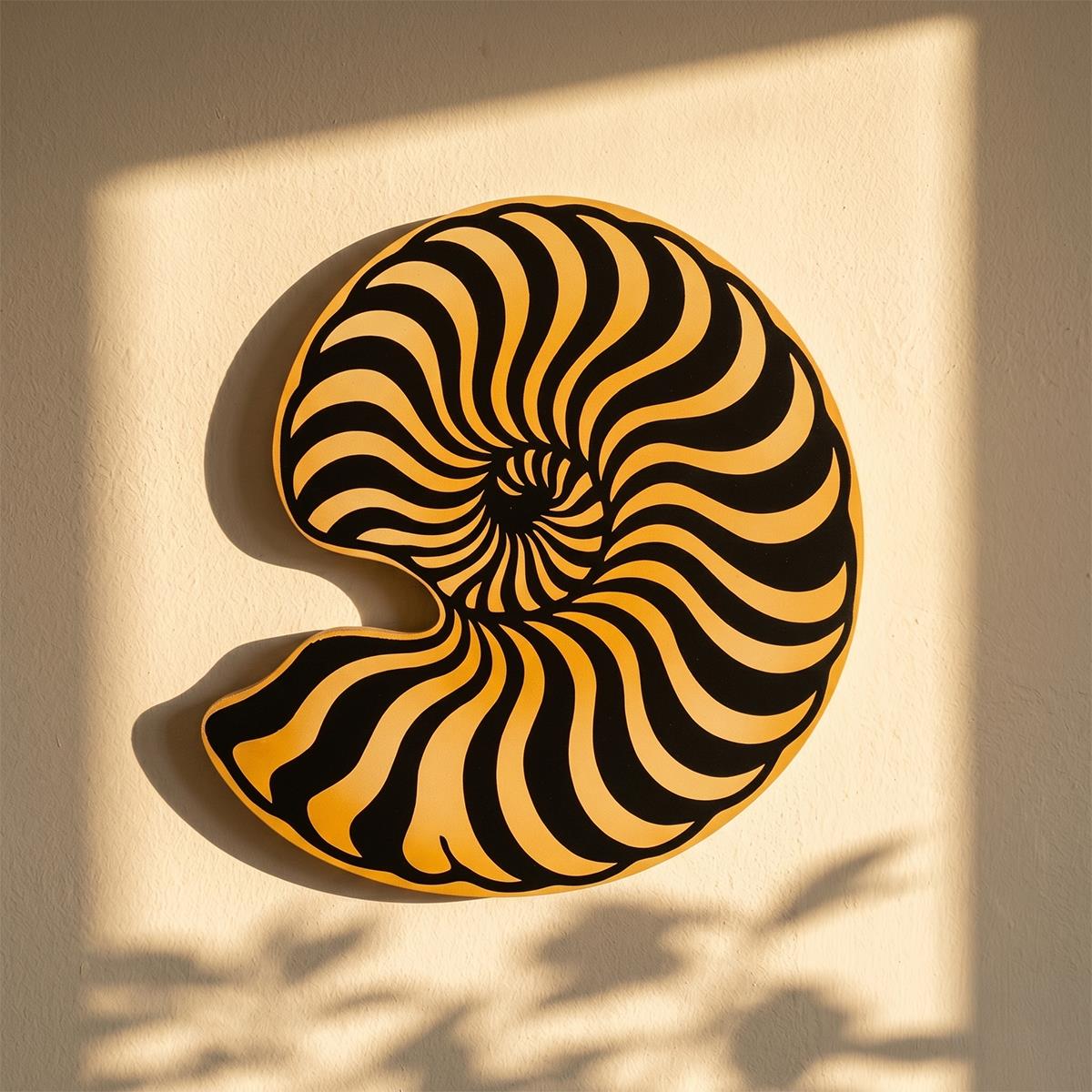 Nautilus – Spiral Formlu Ahşap Tablo