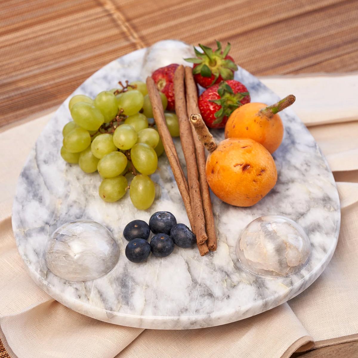 Oppal Arizona Slab Marble Serving Platter