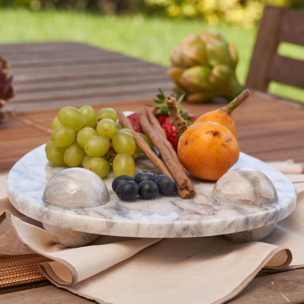 Oppal Arizona Slab Marble Serving Platter