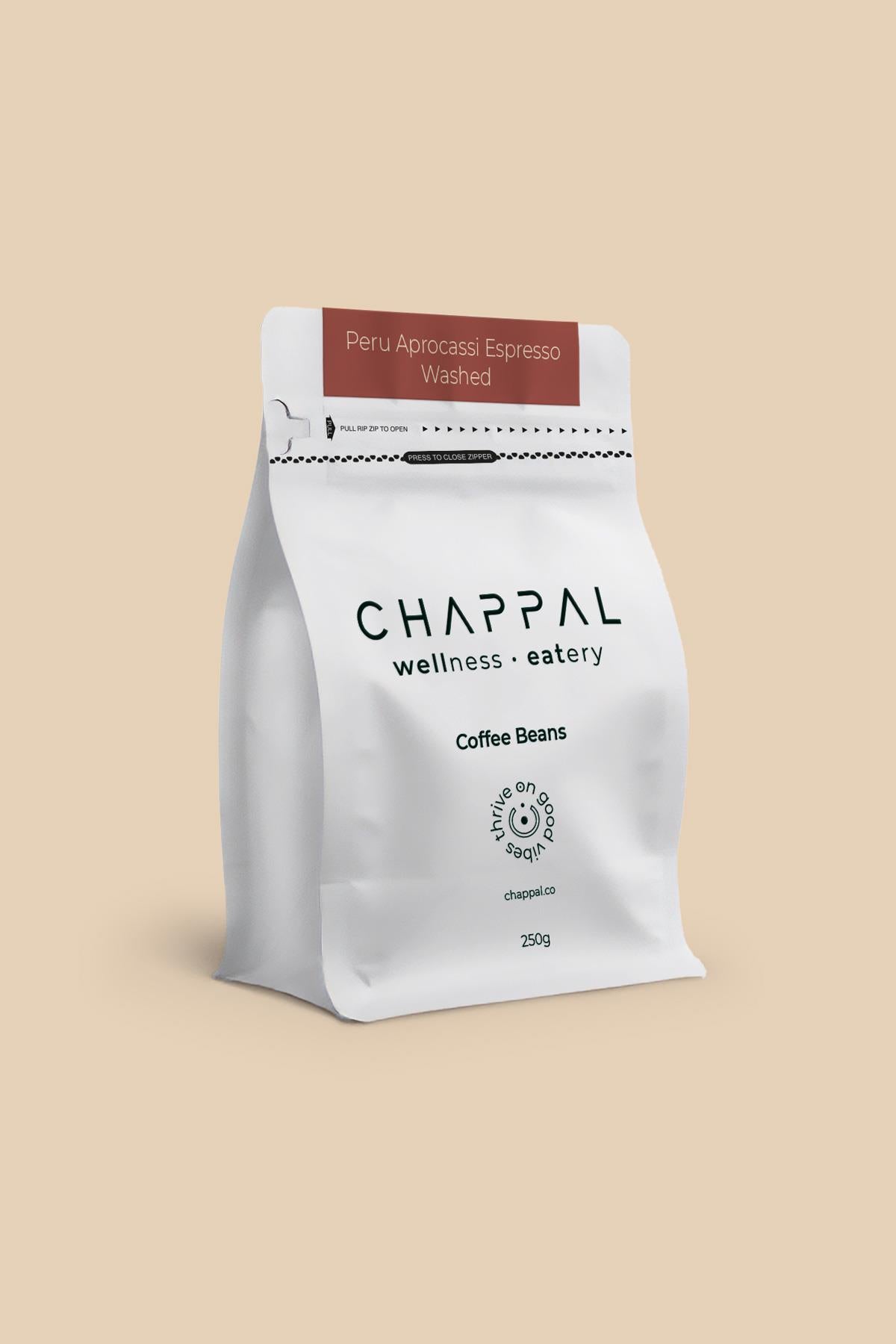 Peru Aprocassi Espresso Washed Kahve Çekirdeği 250 Gr - Chappal