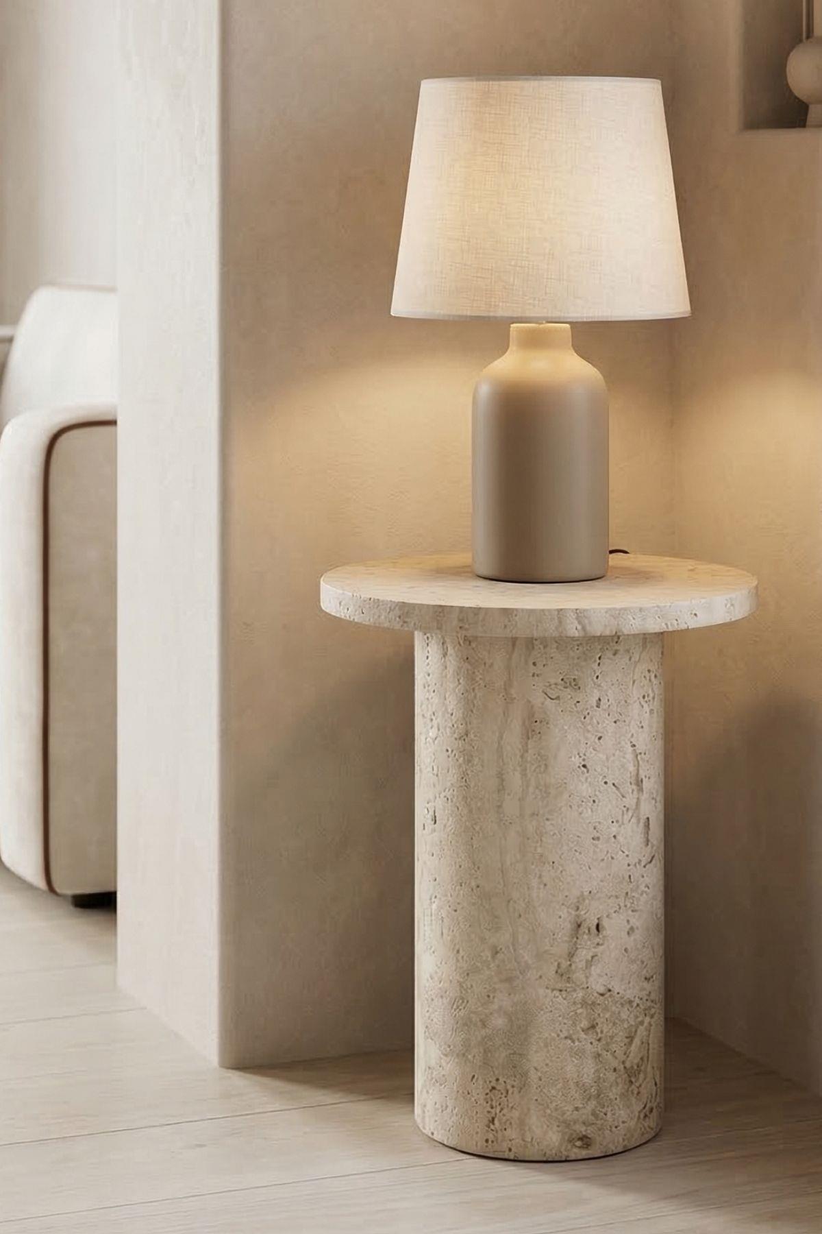 Pinot Travertine Small Size Side Table