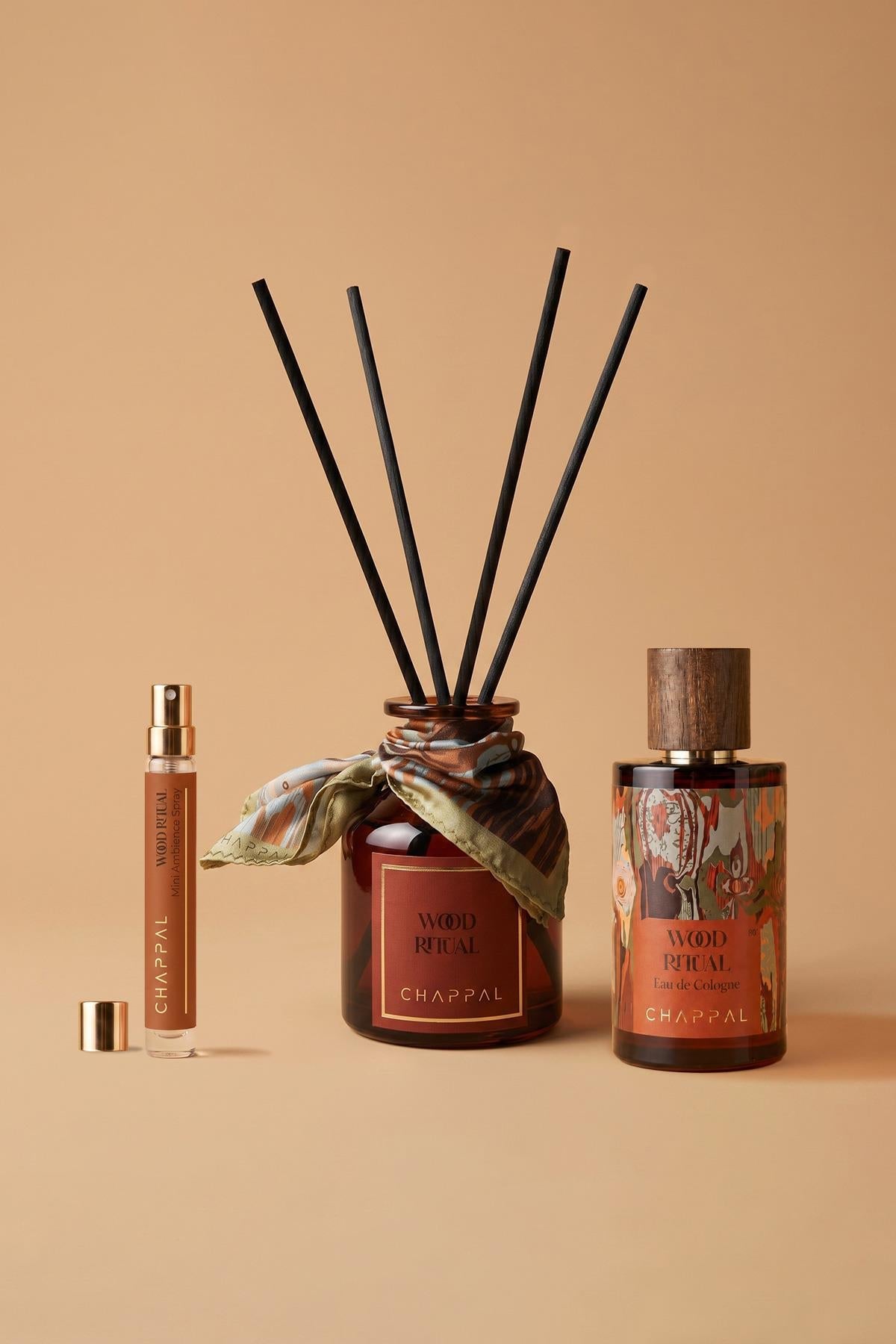 Wood Ritual Koku Ritüeli 3'lü Set ile dengeli kurumsal hediye kutusu yerleşimi