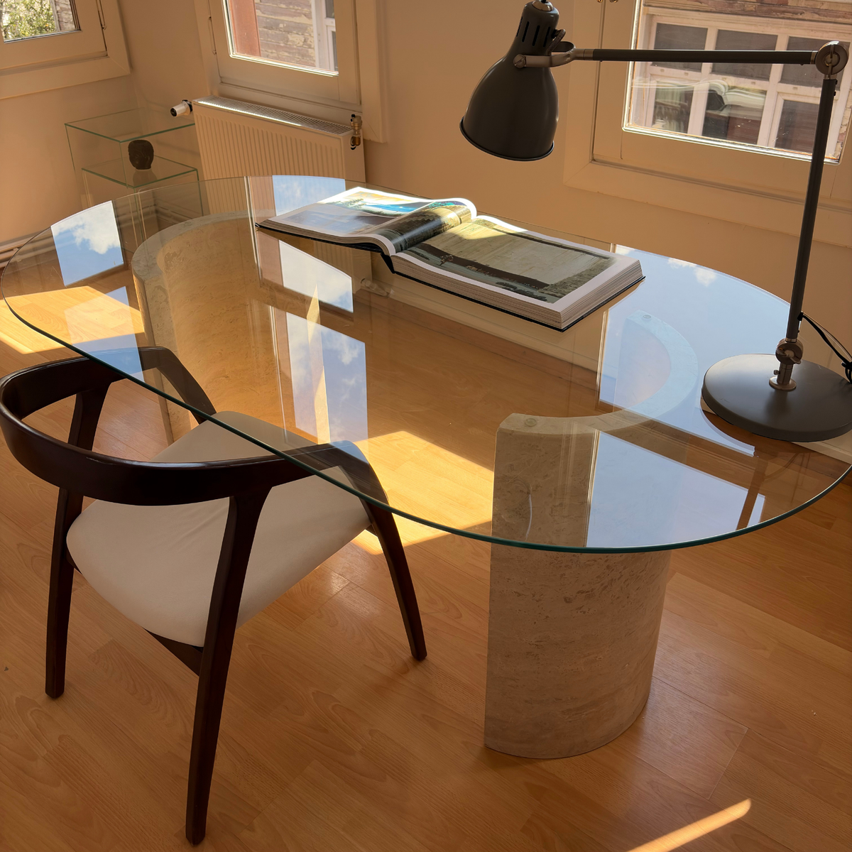Travertine C Table