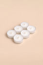 Tealight Mum Beyaz Şeffaf 6 Adet - Chappal