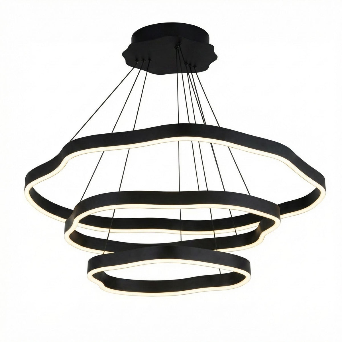 Everest Modern 3lü Dalgalı Avize Ø80cm - 1