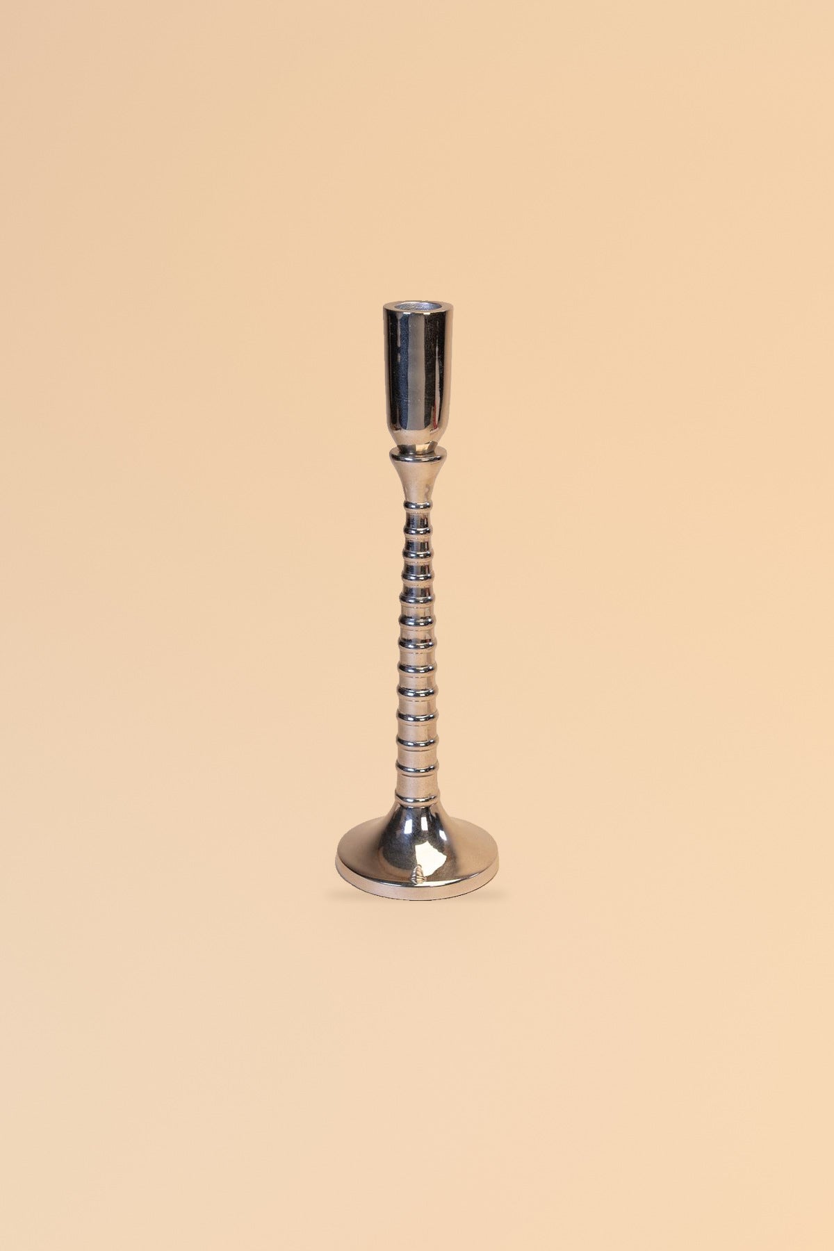 Metal Şamdan Gümüş Rengi 28 cm