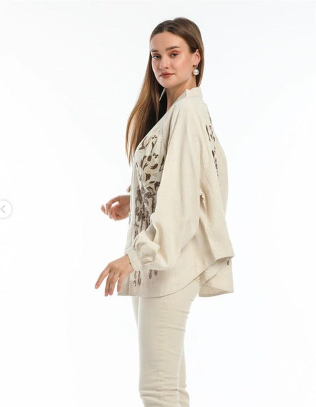 Çiçek İşlemeli Kimono ikinci görsel - Chappal