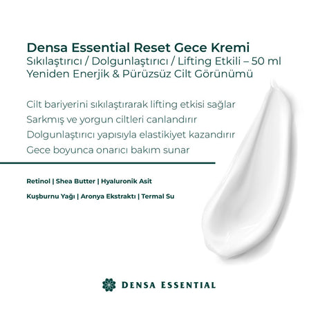 Densa Reset Gece Kremi yakın çekim - Chappal