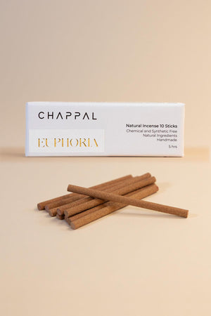 Euphoria Stick Tütsü - çiçeksi, egzotik aroma, %100 bitkisel çubuk tütsü - Chappal
