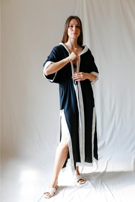 Luna Kaftan Siyah detay - Chappal
