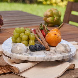 Oppal Arizona Slab Marble Serving Platter