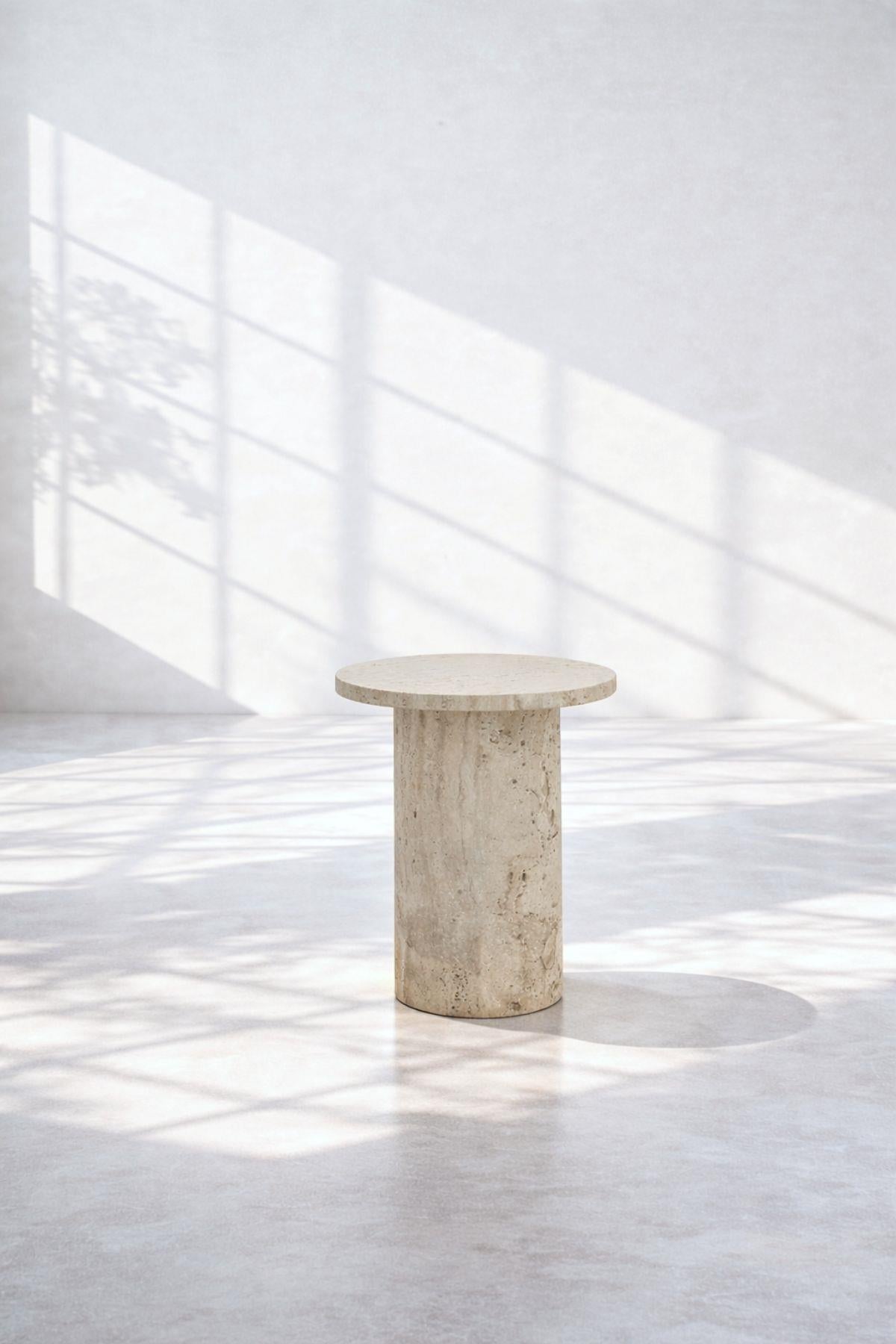 Pinot Travertine Small Size Side Table