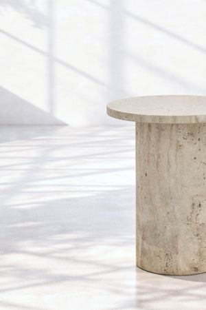 Pinot Travertine Small Size Side Table