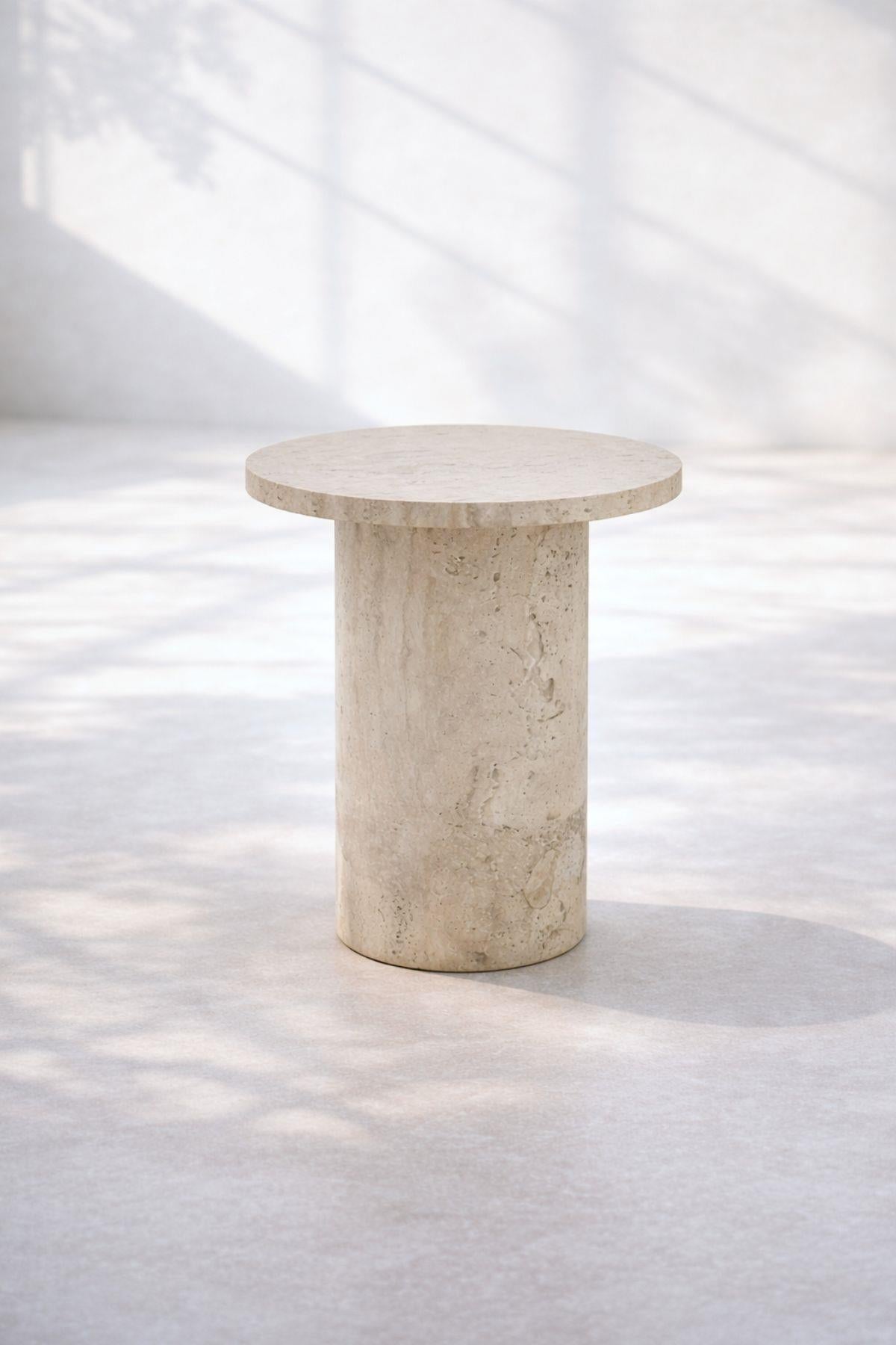 Pinot Travertine Small Size Side Table