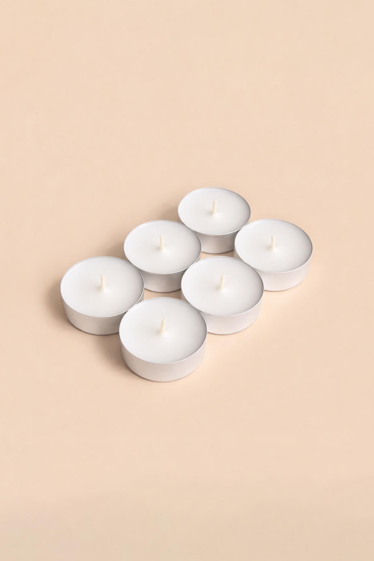 Tealight Mum Beyaz 6 Adet - Chappal