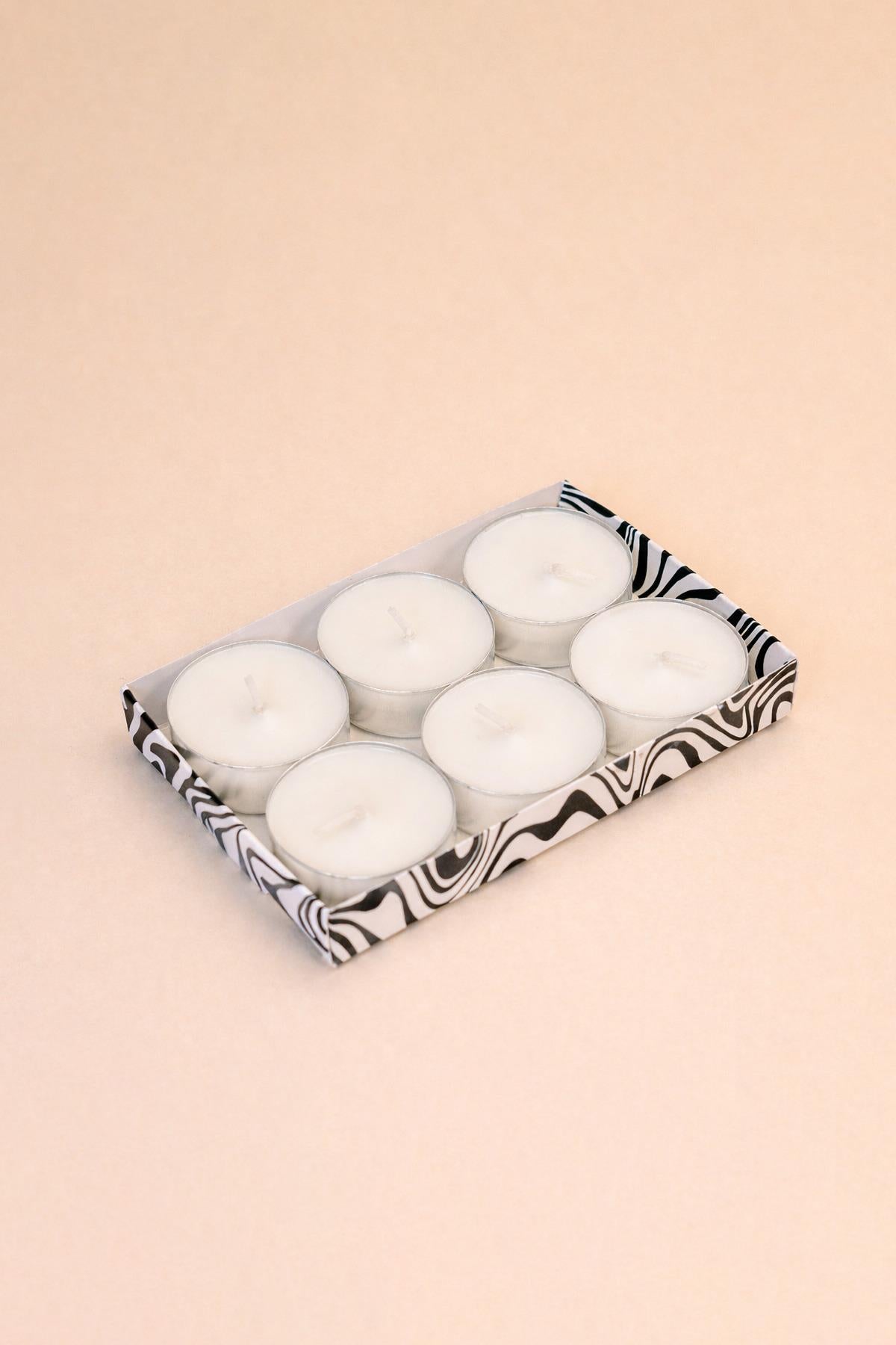 Tealight Mum Beyaz 6 Adet ikinci görsel - Chappal