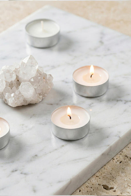 Tealight Mum Beyaz 6 Adet dördüncü görsel - Chappal